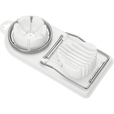 Eiersnijder Multifunctionele Roestvrijstalen Eiersnijder voor Aardbei Champignon Keuken white