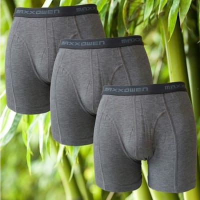 Maxx Owen Bamboo Heren boxershorts 3-pack maat M Grijs