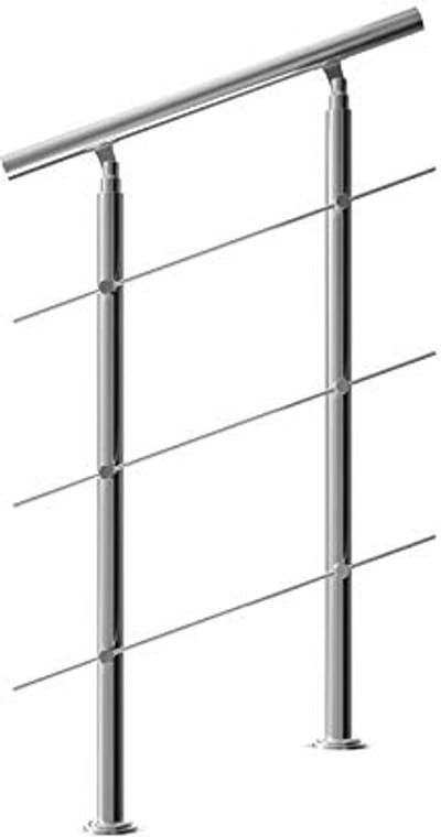 Trapleuning Roestvrij Staal - Verstelbaar 80 cm - Veiligheid en Elegantie voor Binnen en Buiten