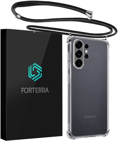 Hoesje Geschikt voor Samsung Galaxy S26 Ultra - Met Koord - Shock Proof - Siliconen Case - Telefoonkoord - Back Cover - Telefoon Hoes Shockproof - Telefoonketting - Transparant