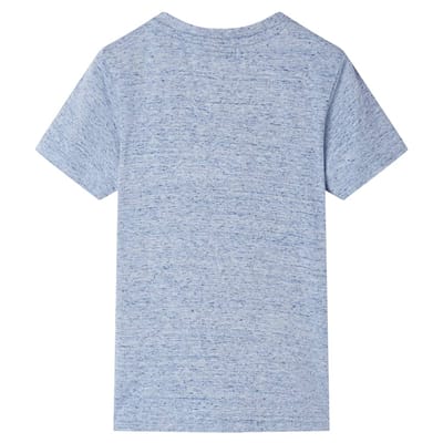 vidaXL Kindershirt met korte mouwen 140 gemêleerd blauw