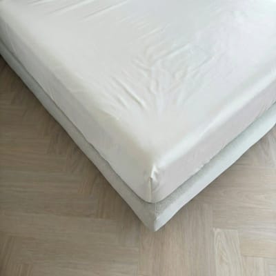 Kayori Saya Topper Hoeslaken Katoensatijn - 180x210-220cm - Matrasdikte 12cm - Luxe & Zacht - Biologisch Katoen - Wit - 180x210-220 - Tweepersoons - Biologisch Katoen - Wit