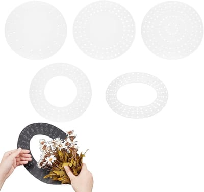 Krans Frames - Handwerk Basis - Decoraties Maken - Hoogwaardig Acryl - 5 Stuks - Transparant