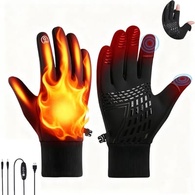 longziming -USB Verwarmde Handschoenen – Winter Warme Handschoenen – 3 Warmtestanden – Touchscreen & Antislip – Zacht Fleece – Wasbaar – Winterhandschoenen – voor Skiën, Wandelen en Buitenactiviteiten