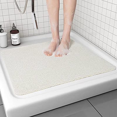 Antislip Vierkante Douchemat 53 x 53 cm | Sneldrogende en Wasbare Badmat zonder Zuignappen