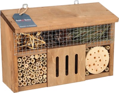 KOTARBAU® Insectenhotel Voor In De Tuin, Hout, 110x250x370 mm, Lichtbruin, Lieveheersbeestjes Huisje, Insectenhotel Voor Wilde Bijen, Insectenhuis om op te Hangen