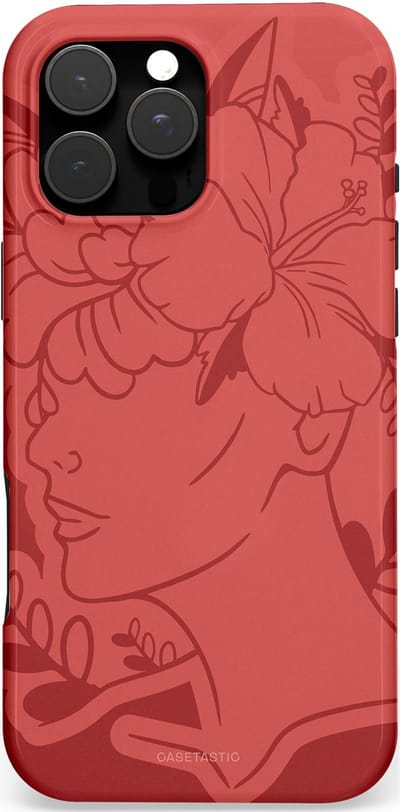 Casetastic Hoesje Geschikt voor Apple iPhone 16 Pro Max Magsafe - Stijlvolle Beschermende Duo-layer Case - Bloemenfluistering