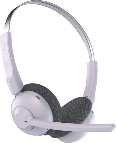 JLab Go Work Pop Headset met Microfoon - Draadloze Headset Bluetooth - Noise Cancelling Microfoon - 50 Uur Speeltijd - Lila