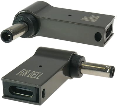 POLION Serie - Laptop Voedingsadapter - USB-C - DELL - 4,5x3,0 mm + pin