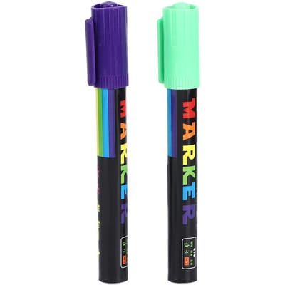 2 Stuks Plastic Eco Vriendelijk Koningin Bij Markering Markeer Pen Gereedschap Bijenhouderij Benodigdheden( ) blue