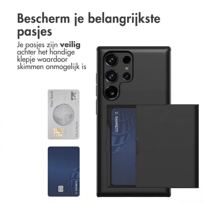 imoshion Hoesje met Pasjeshouder - Geschikt voor Samsung Galaxy S23 Ultra - Zwart