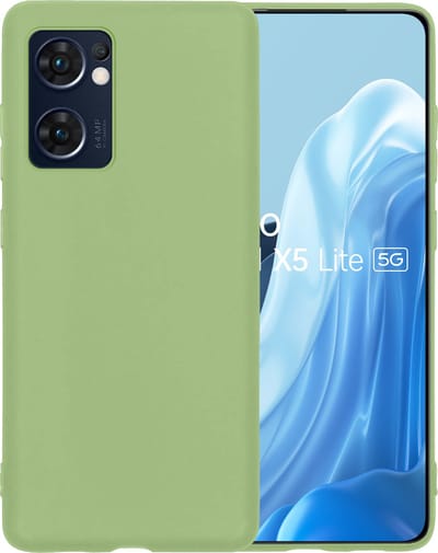 Hoesje - Geschikt voor OPPO Find X5 Lite - Sterk & Shockproof - Siliconen Case - Hoes Cover - Telefoonhoes - Groen