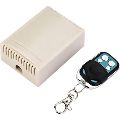 433MHz DC12V relais 4CH draadloze afstandsbedieningsschakelaar met één zender en één ontvanger white