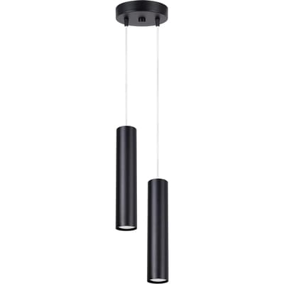 Sollux Lighting Hanglamp Lagos - GU10 - zwart - staal - 15x15x118cm