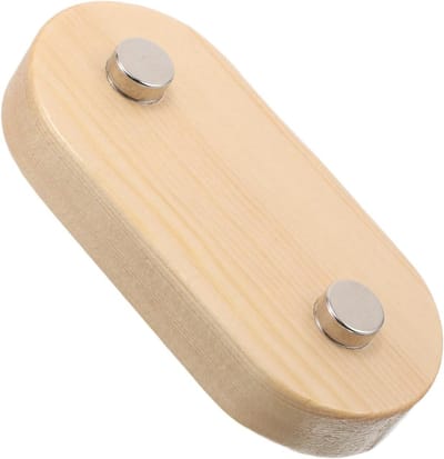 Poppenstandaard Houten Voet - Displayhouder Beeldjes - Poppen Presenteren - Antislip Bodem - 10 x 4.8 x 1.5 cm - Khaki