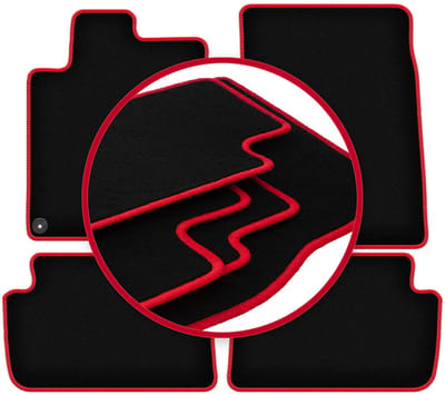 CARLUX-RED automatten voor: Peugeot 407 coupé, sedan, stationwagen (2004-2011)