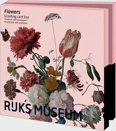 Wenskaartenmapje met enveloppen, vierkant: Flowers, Collectie Rijksmuseum Amsterdam