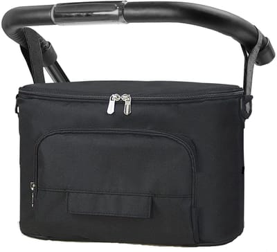Opbergtas voor kinderwagen - draagtas voor kinderwagen - opbergtas - luiertas - waterdicht - universeel - zwart - 32*16*18,5 cm