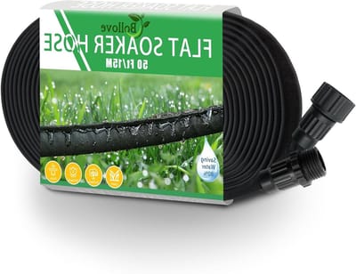 Platte soaker slang - Druppelirrigatie - Tuin water geven - Kosteneffectief ontwerp - 15 meter - Zwart