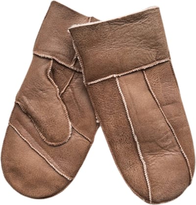 Leren wanten heren - Lammy heren winter - Winddicht en waterafstotend - Wol - One size - Gemêleerd bruin