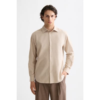 Scotch & Soda Lightweight Flannel Checked Shirt Plaza Taupe Check Taglia: S | Camicie Casual Outlet | Uomo | Nero