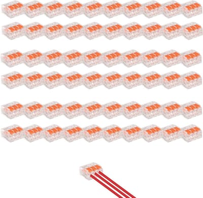 Kabelbinders - 60 stuks, kabelklemmen voor elektrische verbindingen met veerdrukhendel