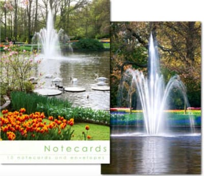Leonard Smith Notecards ~ Kaartenmapje Tulpen met Fontein