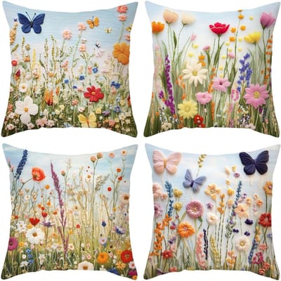 4 stuks/set Zachte Decoratieve Kussenslopen 45x45 50x50cm Kussenhoezen Home Textiel voor Bank Auto Bruiloft Feest Cadeau Kussensloop 50x50cm
