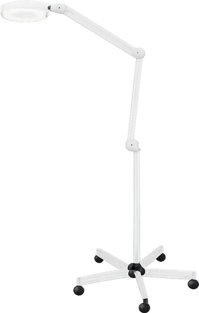 Seth Select Staande Loeplamp met Wielen – Professionele Vergrootlamp met 180° Roterende LED Verlichting voor Beauty & Precisiewerk