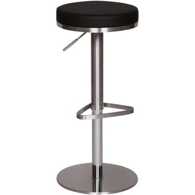 Barkruk zwart roestvrij staal 82 cm - WL1.293