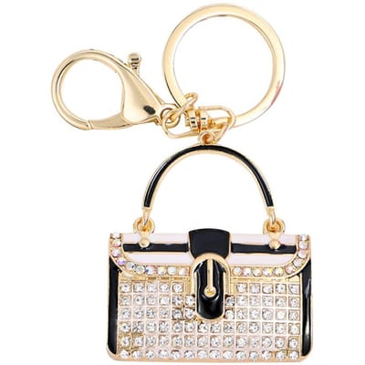 Mode Kleine Tas vorm Legering Plating Dames Sleutelhanger Sieraden Cadeau (CHY-5287 Zwart) beige
