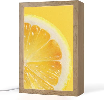 Tafellamp 20x30 cm - LED lamp - Citroen - Geel - Zonnig - Decoratieve tafellampen - Dimbaar - Tafellampje slaapkamer - Woonkamer binnen