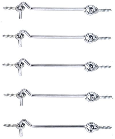 5x stuks windhaak / windhaken - verzinkt staal - 16 x 0,53 cm - stormhaken - deurhaken / raamhaken / deurvastzetters