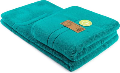 ARTG® Towelzz - Badmat - 100% Katoen - Zware kwaliteit - 50 x 80 cm -  Petrol Blauw - Deep Blue