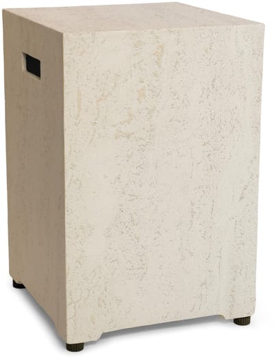 Happy Cocooning Gasfles Cover Square - Bijzetset / Side Table - Travertin Look - 40x40x55 cm