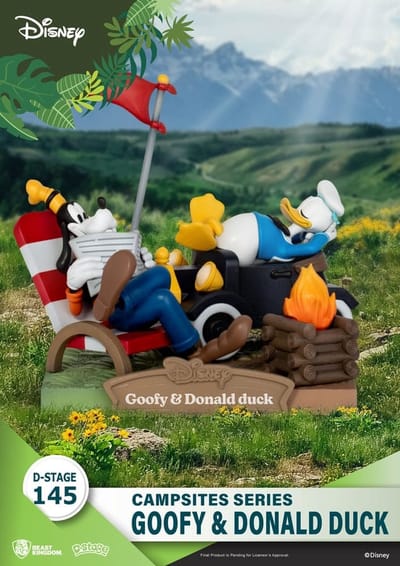 Beast Kingdom Toys Disney D-Stage Campsite Series PVC Diorama Goofy & Donald Duck 10 cm Dioramas