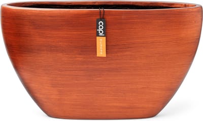 Capi Europe - Bloempot ovaal Retro Gold & Copper - 59x14x34 - Koper - Opening Ø55 - Bloempot voor binnen - 5 jaar garantie - BRTC841