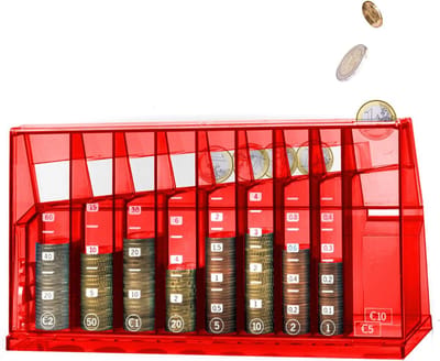 Automatische Muntentelmachine voor Euro's met Slot en Uitleg voor Kinderen en Volwassenen