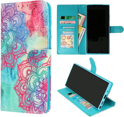 Casemania Hoesje met Print Geschikt voor Apple iPhone 16e - Mandala - Portemonnee Book Case