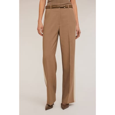 Motivi Palazzo Trousers With Side Band Brown Maat: 34 | Pantalons Outlet | Dames | Bruin