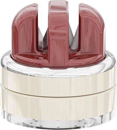 2-in-1 Messenslijper - Anti Slip Knife Sharpener - Doortrekslijper - Doortrekslijper - Aanzetstaal - Messenslijper met Zuignap - Handenvrij - Rood
