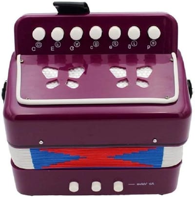Kinder Accordeon - Speelgoed Accordeon Muziekinstrument - Muziek Leren Spelen - 7 Hoge Toetsen