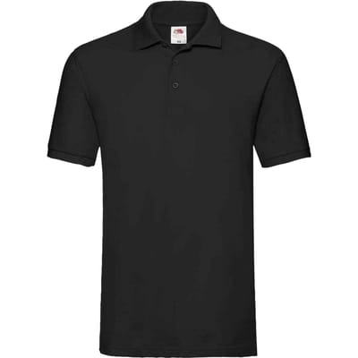 Fruit of the Loom Heren Premium Katoenen Piqué Poloshirt (Zwart)