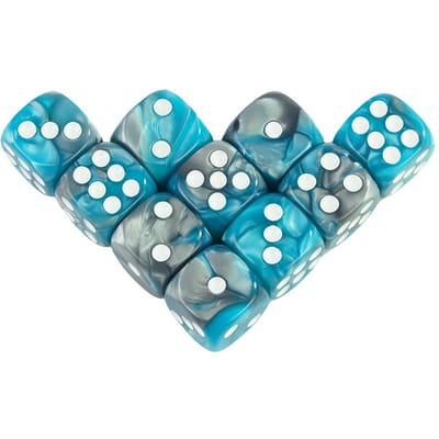 D6 Dobbelsteen Set voor Bordspellen 12mm Gemengde Kleuren 10-Pack