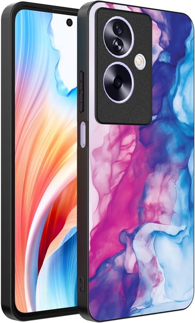 Smartphonica Telefoonhoesje Geschikt voor Oppo A2 - Oppo A79 met Roze Blauw Marmer Opdruk - TPU Backcover Case Rose Blue Marble Design geschikt voor Oppo A2;Oppo A79