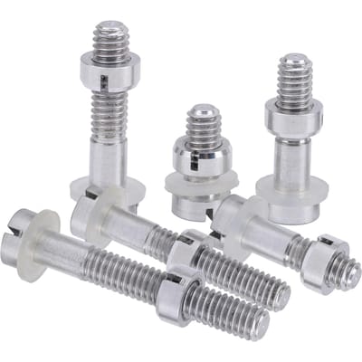 6 Stuks M2.5 Schroefbouten Moeren Ringetjes Set Zilver voor Draaitafel Element Montage Kit