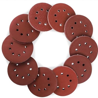 Dailygoods - Klittenbandschijf, 100 stuks, 8 gaten, 125 mm, rond, schuurpapier voor excentrische schuurmachines (10 x 40/60/80/100/120/180/240/320/400/800)