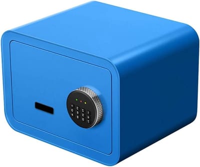 Digitale Kluis - Veiligheidskast Geld - Waardevolle Spullen Bewaren - Dubbele Beveiliging - 35x28x25 cm - Blauw