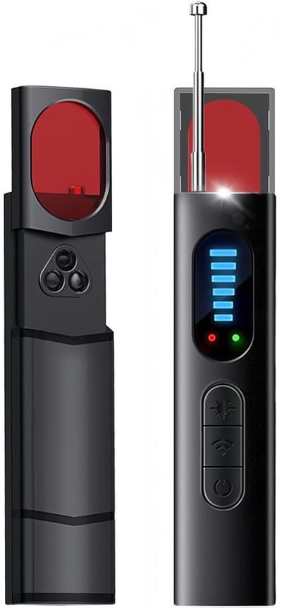 longziming-Draadloze Camera Scanner - Hidden Camera Finder - Camera Detector - 4-in-1 anti-spionagedetector - 1MHz-6.5GHz - 5 gevoeligheidsniveaus - Oplaadbaar - 30 gram - Voor hotel, kantoor en reizen