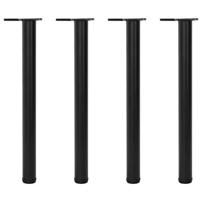 vidaXL - Tafelpoten - in - hoogte - verstelbaar - zwart - 710 - mm - 4 - st